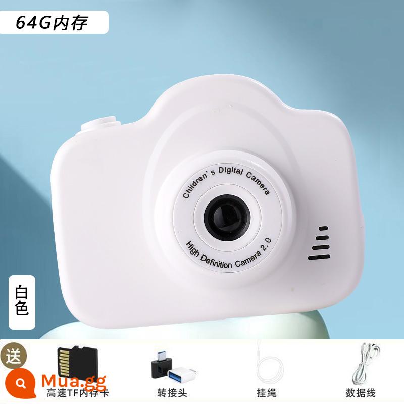 Sinh Viên Đảng Camera Di Động Ảnh Độ Nét Cao Mini Có Thể In Quà Sinh Nhật Camera Trẻ Em Đồ Chơi Trẻ Em - A03 màu trắng [Camera kép HD] kèm thẻ nhớ 64G