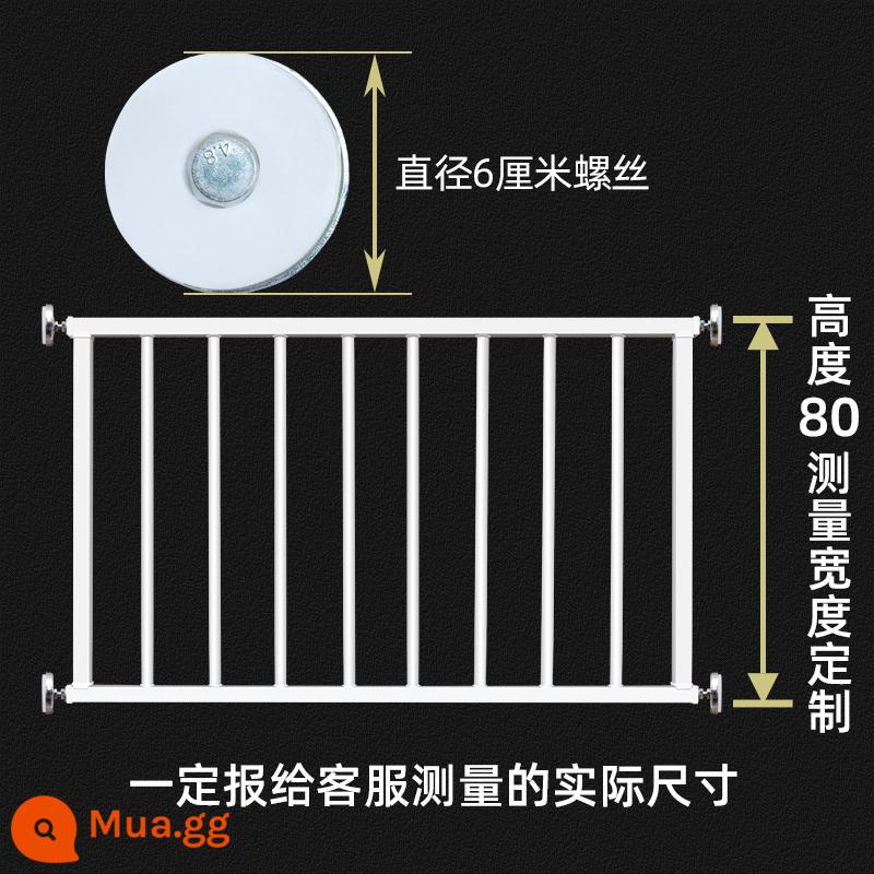 Lan can cửa sổ an toàn cho trẻ em không đục lỗ lưới cửa sổ chống trộm cửa sổ lồi cao tầng ban công cửa sổ kính suốt từ trần đến sàn lan can trong nhà - [Ốc vít ngoại cỡ 6cm] Cao 80cm Chiều rộng tùy chỉnh