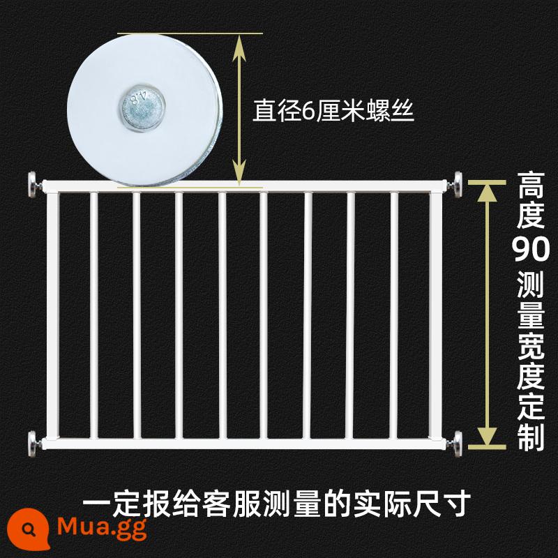 Lan can cửa sổ an toàn cho trẻ em không đục lỗ lưới cửa sổ chống trộm cửa sổ lồi cao tầng ban công cửa sổ kính suốt từ trần đến sàn lan can trong nhà - [Ốc vít ngoại cỡ 6cm] Cao 90, chiều rộng tùy chỉnh