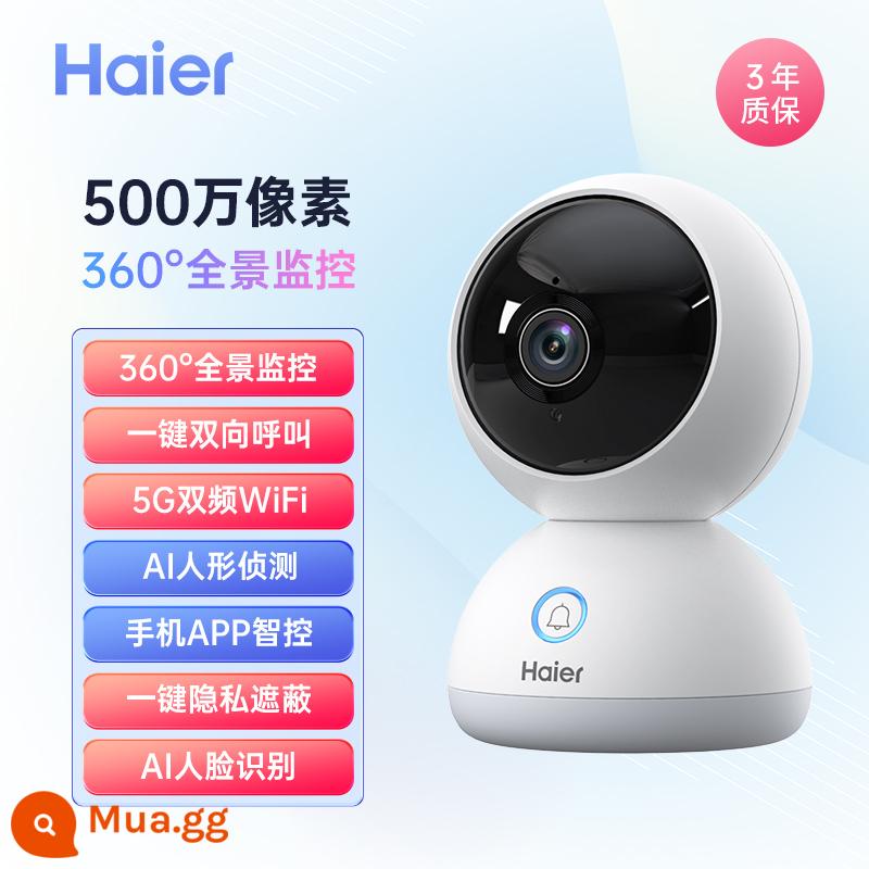 Camera Haier mạng wifi không dây điện thoại di động màn hình từ xa 360 độ không góc chết chụp ảnh trong nhà tại nhà - 5 triệu + ngày đêm đủ màu + WIFI băng tần kép 5G