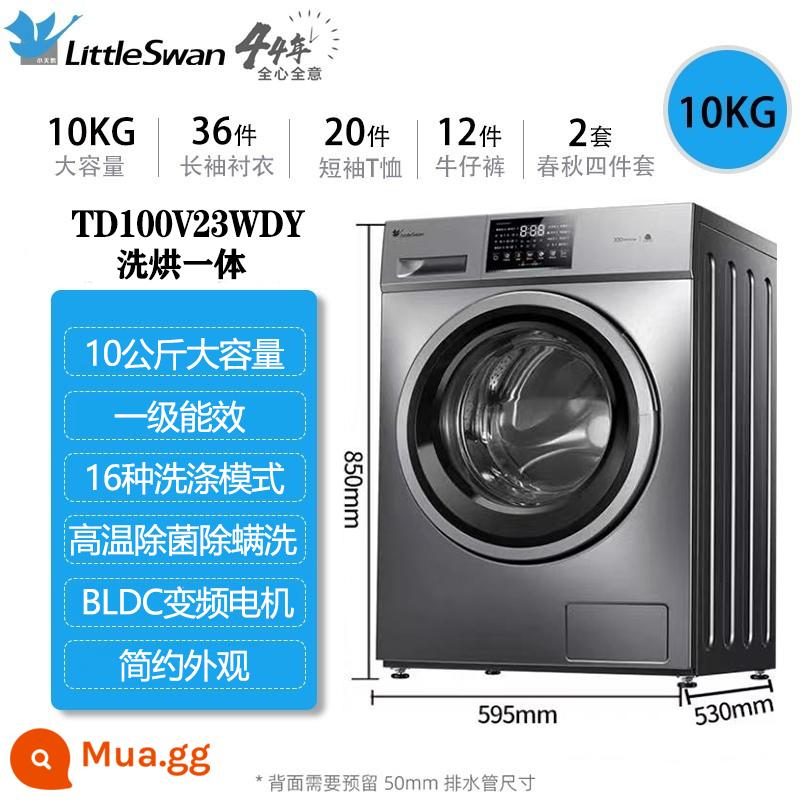 Máy giặt lồng giặt Little Swan hoàn toàn tự động 10kg 12kg chuyển đổi tần số hộ gia đình công suất lớn hạng nhất cửa hàng chính thức hàng đầu - 10 kg [giặt và sấy khô trong một] chuyển đổi tần số cấp độ đầu tiên/khử trùng ở nhiệt độ cao/tự làm sạch thùng/WIFI