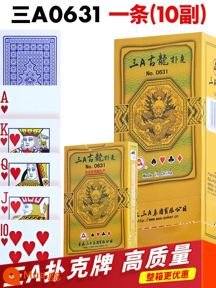 3a poker dày và cứng poker dành cho người lớn poker chính hãng bán buôn Doudizhu sáng tạo thẻ chơi nhân vật lớn 10 đôi - Ba chiếc A0631 10 đôi