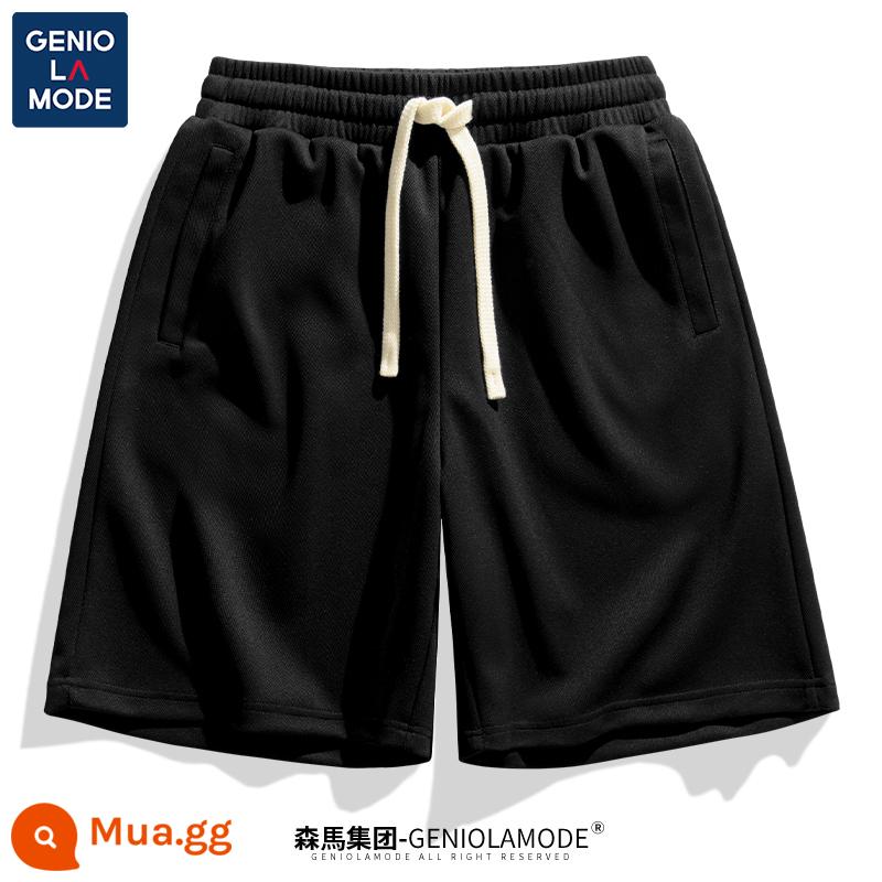 Tập đoàn Semir GENIOLAMODE quần short nam học sinh trung học thể thao Nhật Bản nặng mùa hè bóng rổ nam quần năm điểm - đen (trống)