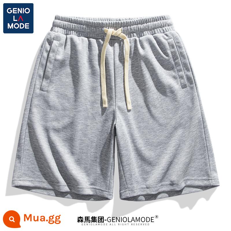 Tập đoàn Semir GENIOLAMODE quần short nam học sinh trung học thể thao Nhật Bản nặng mùa hè bóng rổ nam quần năm điểm - Heather màu xám (trống)