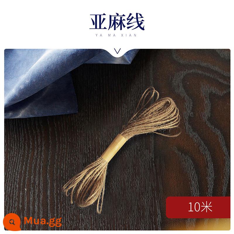 Tie-nhuộm handmade DIY dụng cụ miệng nhọn chai may vá ban nhạc cao su thêu kéo dài mô hình phiên bản khối gỗ que kem nhuộm vật liệu gói - Sợi lanh [10 mét]