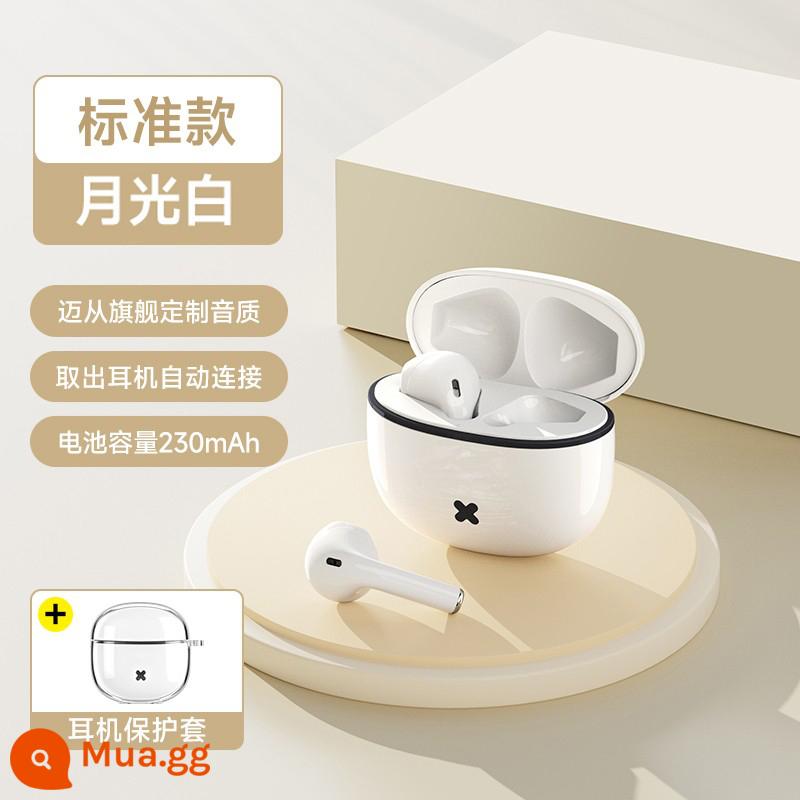 Tai nghe Bluetooth MCHOSE Maicong BH219 âm thanh không dây thực sự chất lượng cao thời lượng pin dài nửa tai mới dành cho nữ 2023 - Moonlight White [Phiên bản tiêu chuẩn + Vỏ bảo vệ tai nghe]