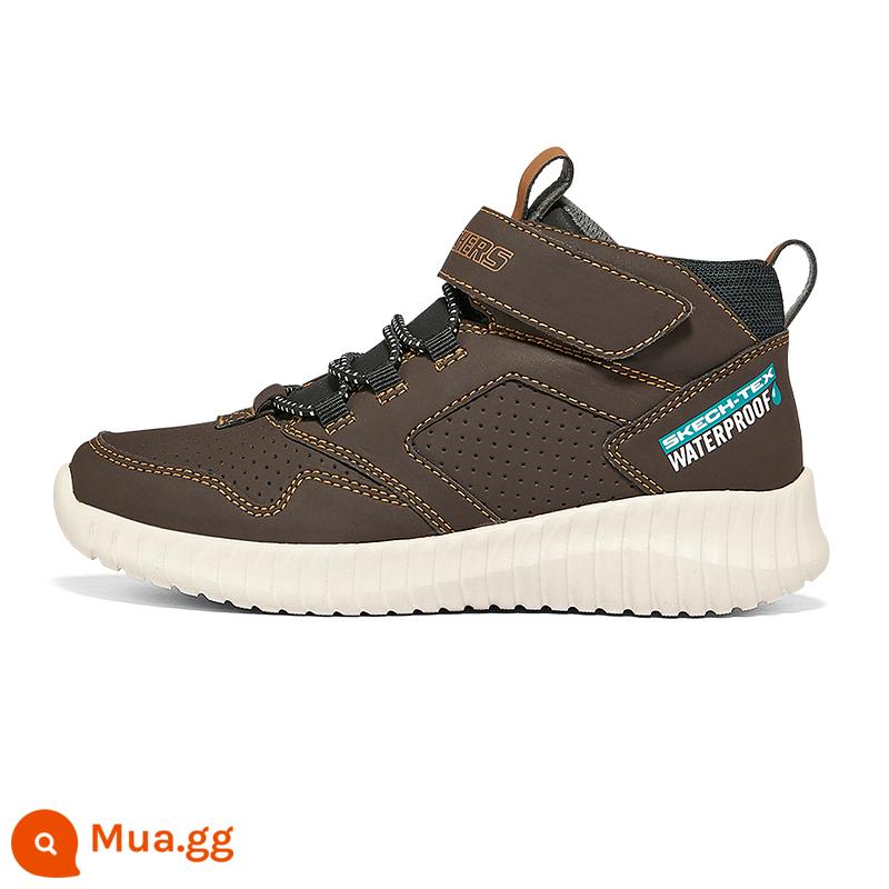 Giày SkechersSKECHERS Giày Trẻ Em Mùa Đông Bé Trai Giày Bốt Cotton Ấm Giày Ủng Trẻ Em Nhung Giày Thể Thao - Sô cô la/CHOC/không nhung