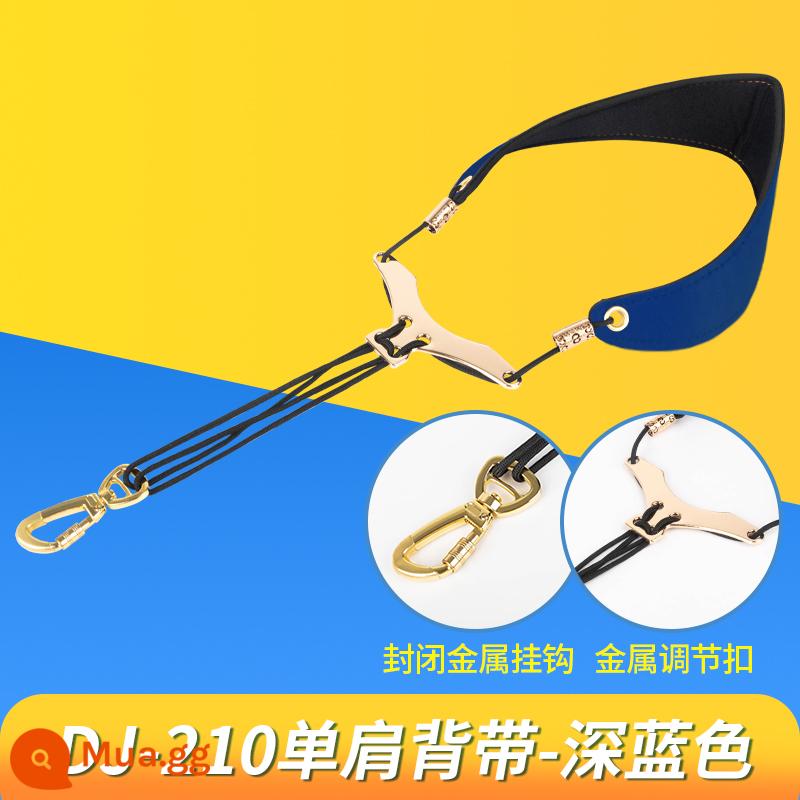 Qiujun kèn saxophone cho bé túi E-phẳng alto B-phẳng tenor treble điện đa năng Blowpipe Sling dây đeo cổ treo dây đeo - Mẫu nâng cấp-màu xanh đậm-gửi ba quà tặng sang trọng