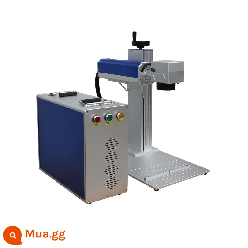 Qiming sợi máy khắc laser kim loại mã hóa máy khắc thép không gỉ máy khắc bảng tên máy tính để bàn hoàn toàn tự động - Hai mảnh 30W không có máy tính [cấu hình cao]