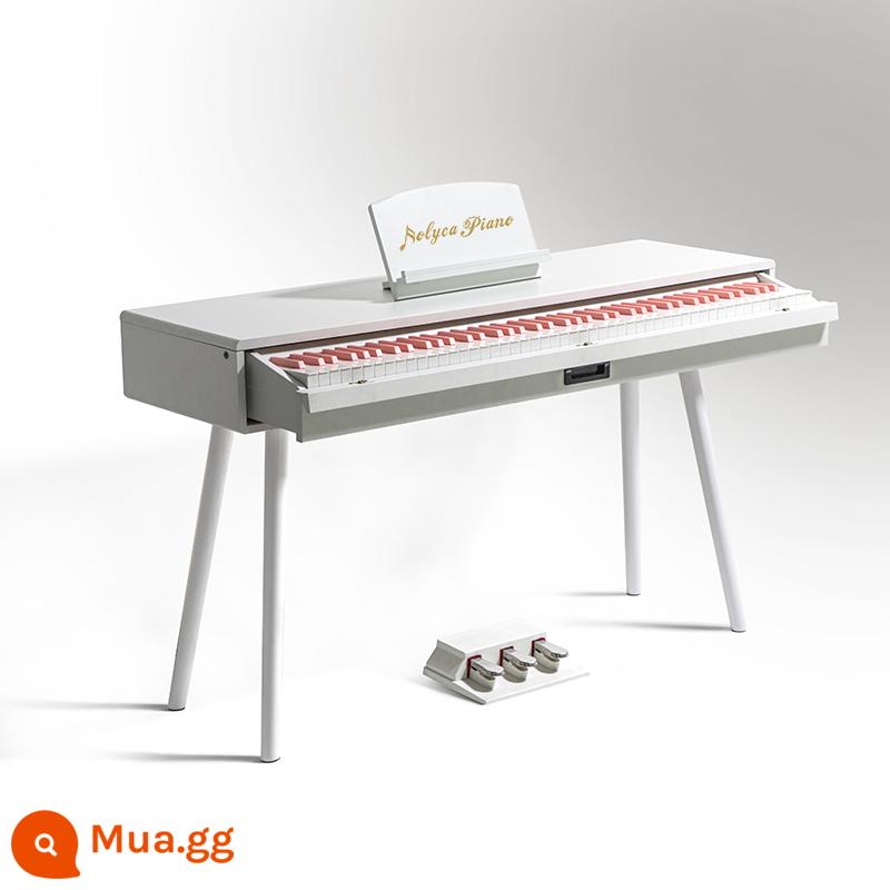 Đàn piano điện tử ngăn kéo ROLYCA RC10 Tủ đựng búa 88 phím có thể nâng lên Đàn piano kỹ thuật số loại ngăn kéo ROLYCA - Chìa khóa trắng hồng