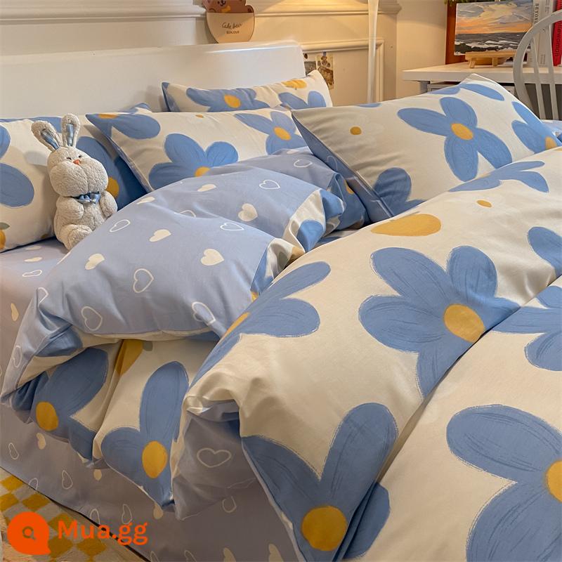 Cotton nguyên chất vỏ chăn đơn mảnh 100 cotton dày 180cm vỏ chăn đơn 150x200x230 ký túc xá 1.5m chăn - Lan Phong Linh