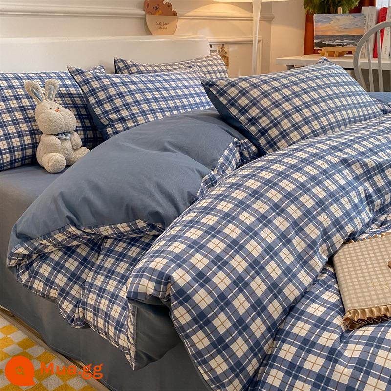 Cotton nguyên chất vỏ chăn đơn mảnh 100 cotton dày 180cm vỏ chăn đơn 150x200x230 ký túc xá 1.5m chăn - Phong cách