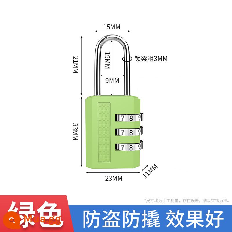 Kết hợp kim loại khóa ổ khóa nhỏ khóa chống trộm hành lý nhà tủ khóa mini khóa chìa khóa bộ khóa Daquan - [Xanh] Khóa kết hợp ba chữ số số 1