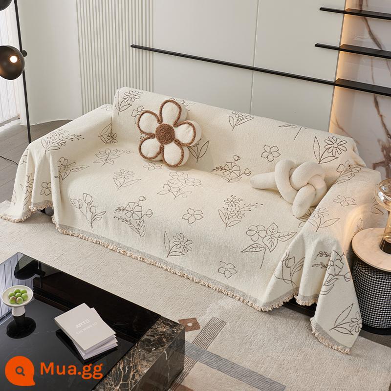 Phong Cách Bắc Âu Mùa Thu Đông Khăn Sofa Viền Sofa Vải Bốn Mùa Chống Mèo Trầy Xước Ghế Sofa Sofa chăn - Pattaya-Cà phê