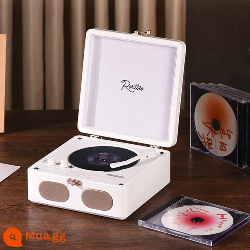 Niềm vui khi nghe máy nghe nhạc CD retro, album nhạc, loa Bluetooth, đĩa CD, đĩa âm thanh di động - Chất lượng âm thanh tối cao Y9 [Trắng thời trang] Chất lượng âm thanh phòng thu + Chức năng truyền Bluetooth