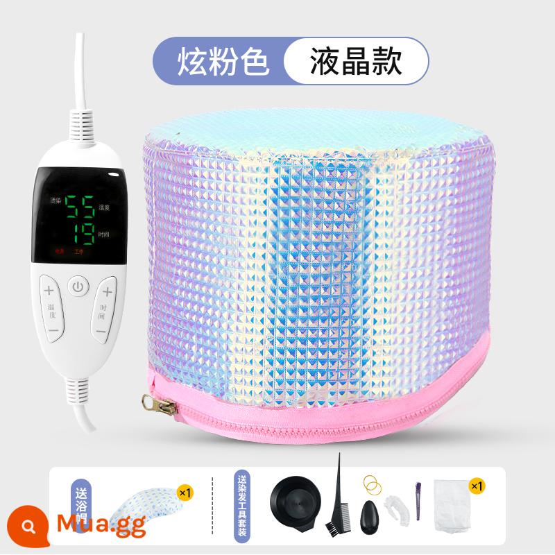 Suning Selected] Heat Cap Mặt nạ tóc Mũ hơi nước Mũ sưởi điện Phụ nữ Chăm sóc tại nhà Dầu nướng Nhuộm tóc Mặt nạ đảo ngược 889 - Hồng rực rỡ [Mẫu LCD] (tặng mũ tắm + bộ dụng cụ nhuộm tóc)