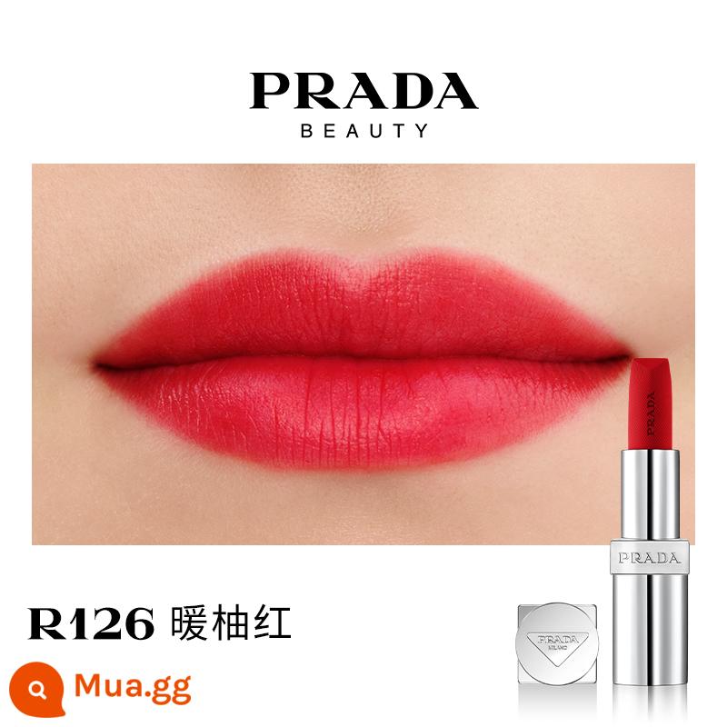 [Ưu đãi giới hạn 38] Son môi PRADA Lipstick Matte dưỡng ẩm màu nâu đỏ B03 màu nâu đất B107B101 - R126 bưởi đỏ ấm