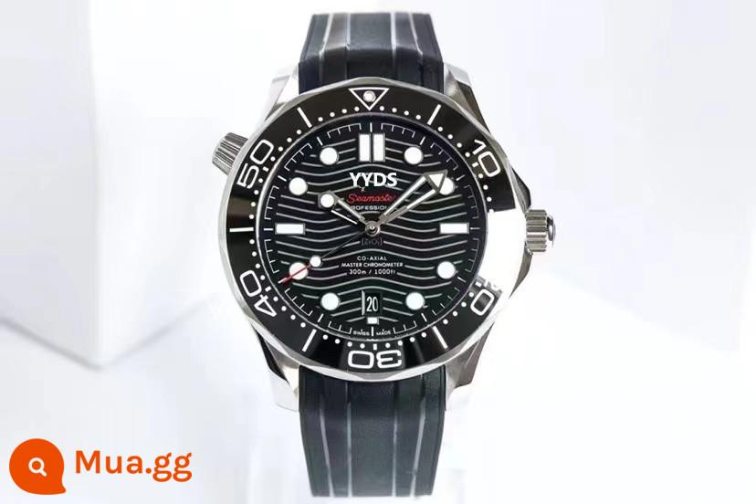 Thích hợp cho Seamaster 300 Cơ Khí Tự Động Speedmaster Quý Cam Dạ Quang Seamaster 600 Đồng Hồ Lặn Chống Thấm Nước - Băng đen