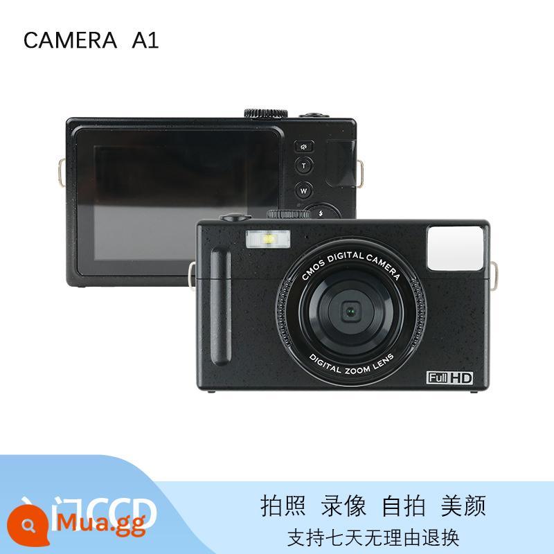FETANA A2 Máy Ảnh Kỹ Thuật Số CCD Selfie Có Thể Vlog Thẻ Máy Retro Khuôn Viên Sinh Viên Thẻ Máy Quà Tặng - A1 đen-có phiên bản nâng cấp bộ lọc-8G