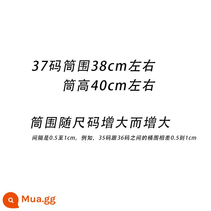 Giày bốt đế dày màu đen Yuanqiyouyou dành cho nữ 2024 Giày cao gót đế dày kiểu dáng mới được người nhỏ ưa chuộng năm nay - Giới thiệu về chu vi ống và chiều cao ống