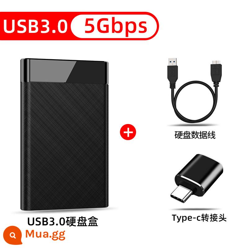 Ổ Cứng Di Động Hộp 2.5 Inch Sata Sang USB Notebook Tháo Máy Chắc Chắn Cơ Đầu Đọc Hộp Bên Ngoài Trong Suốt - Bộ chuyển đổi kết cấu USB3.0+C