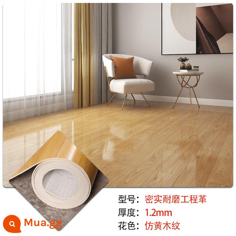 Sàn PVC da thương mại sàn xi măng dày chịu mài mòn được lát trực tiếp văn phòng bệnh viện thảm trải sàn đặc biệt - Vân gỗ màu vàng 1.2 [chống mài mòn tiêu chuẩn] 1 miếng = 10 mét vuông