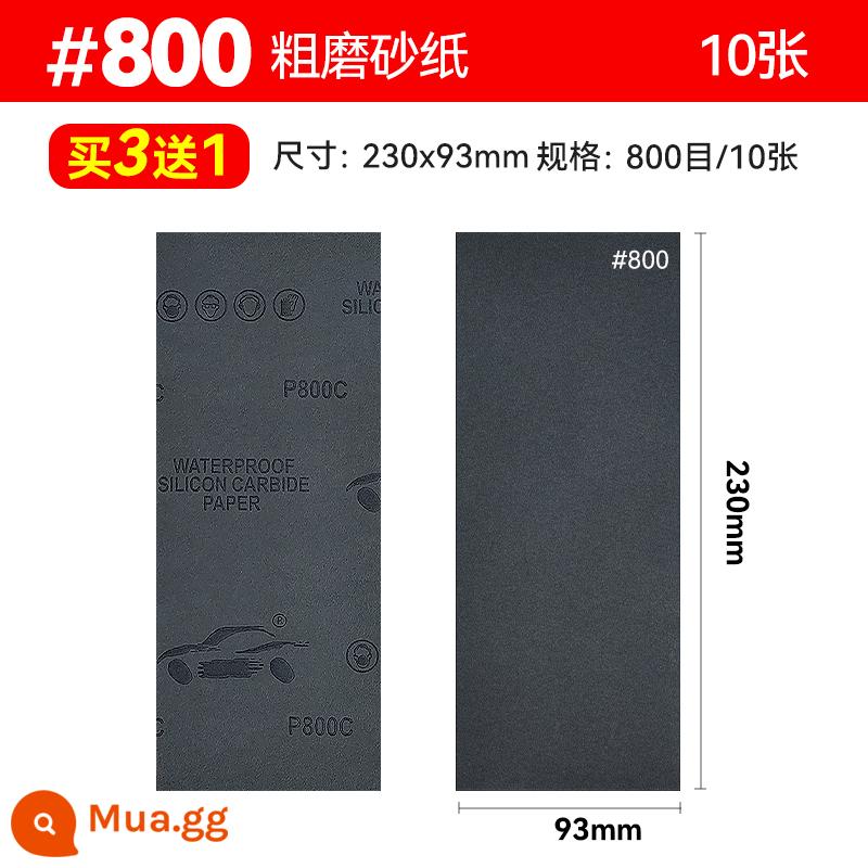 Đánh bóng dải dài giấy nhám đánh bóng siêu mịn 60-10000 tường lưới chịu mài mòn cát nước ngọc mẫu tấm đánh bóng - 800 lưới, 10 tờ (mua ba tặng một)