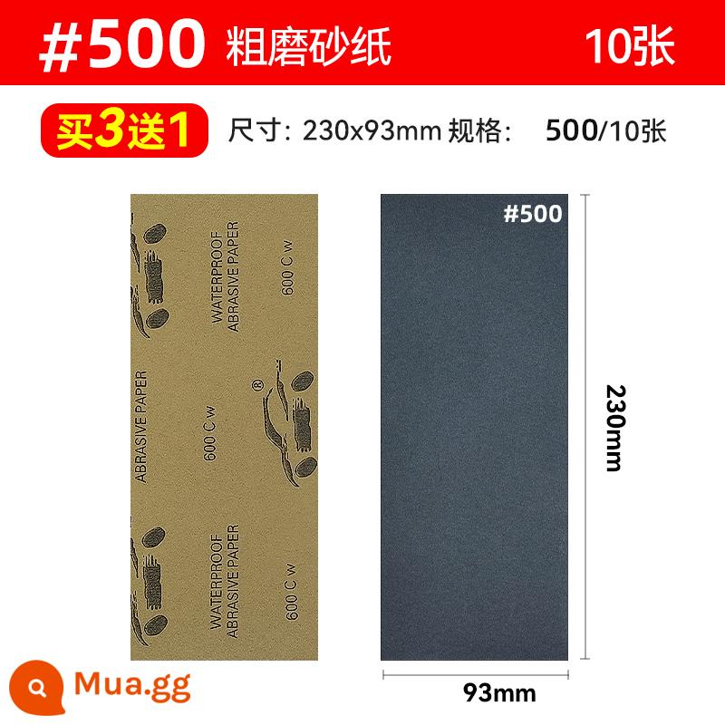 Đánh bóng dải dài giấy nhám đánh bóng siêu mịn 60-10000 tường lưới chịu mài mòn cát nước ngọc mẫu tấm đánh bóng - 500 lưới, 10 tờ (mua ba tặng một)