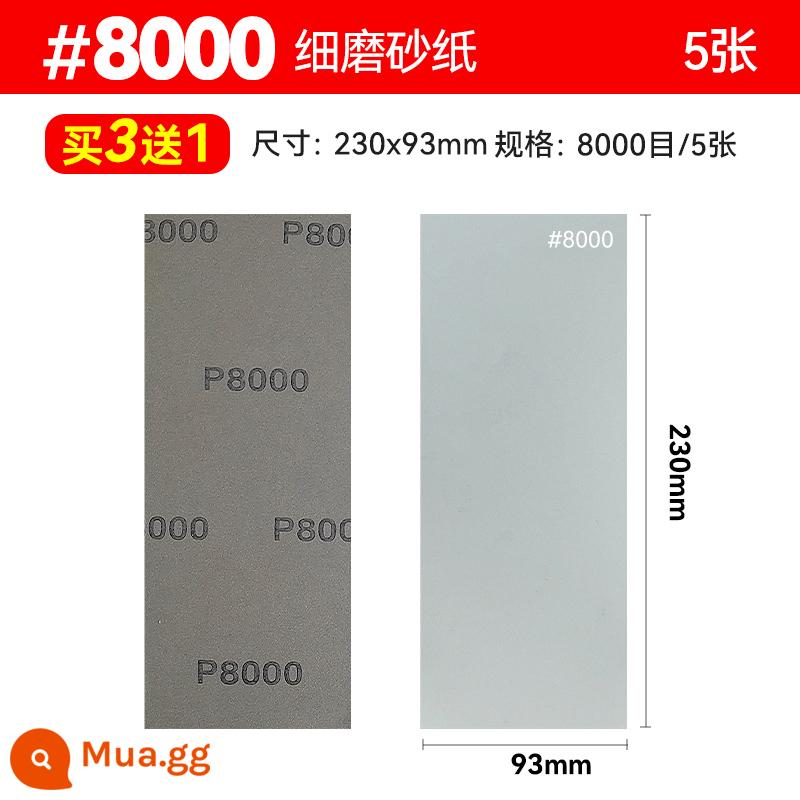 Đánh bóng dải dài giấy nhám đánh bóng siêu mịn 60-10000 tường lưới chịu mài mòn cát nước ngọc mẫu tấm đánh bóng - 5 tờ lưới 8000 (mua 3 tặng 1)