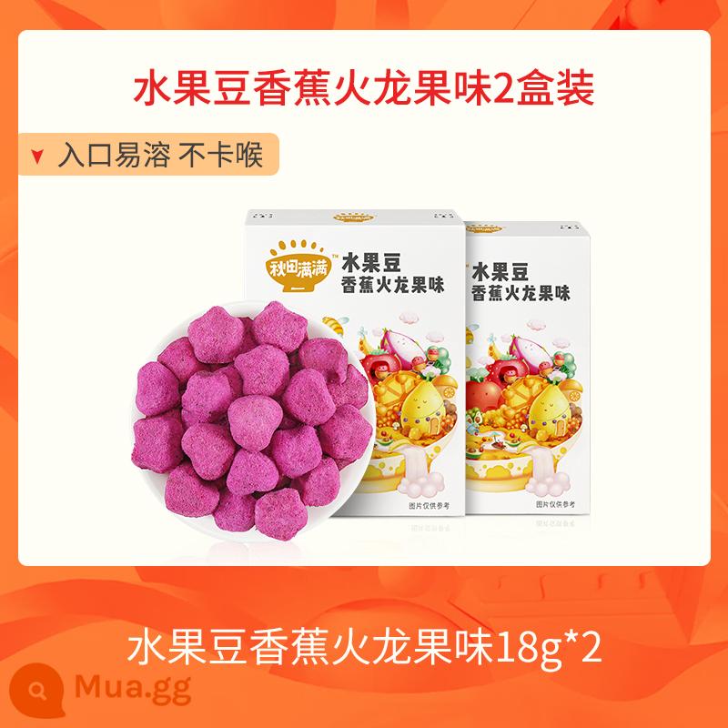 Đậu hòa tan trái cây Probiotic Akita Manman không thêm đường, đồ ăn nhẹ cho trẻ em và công thức thực phẩm bổ sung - [Gói Hai] Vị Chuối Pitaya