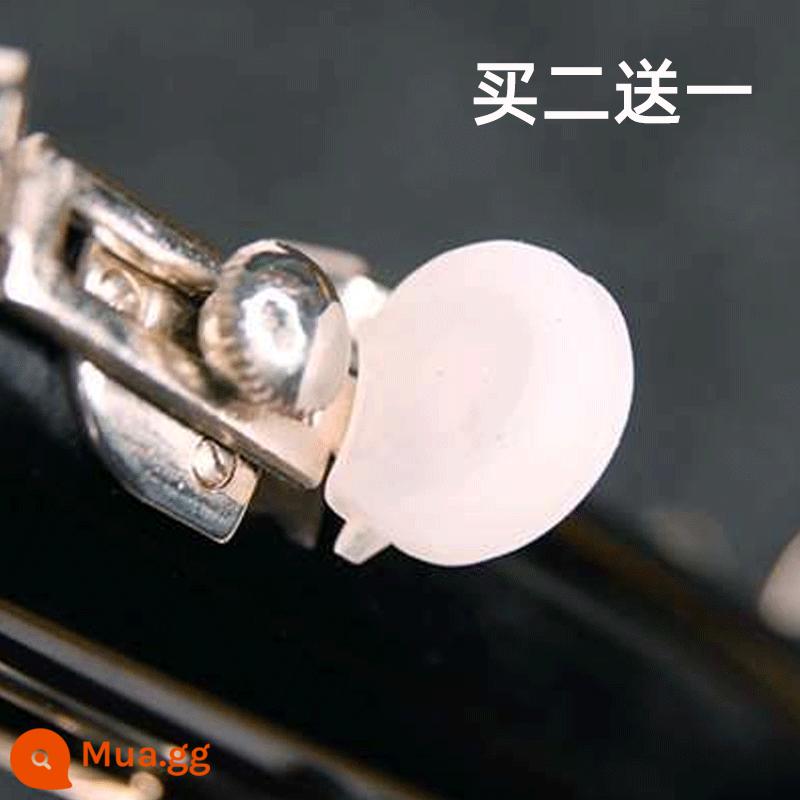 Clarinet Oboe Ngón Tay Ngón Tay Cái Giá Đỡ Kéo Ngón Tay Silicone Ngón Tay Bao Đa Năng Phụ Kiện Nhạc Cụ Đen - Màu trắng kiểu thường (mua hai tặng một)