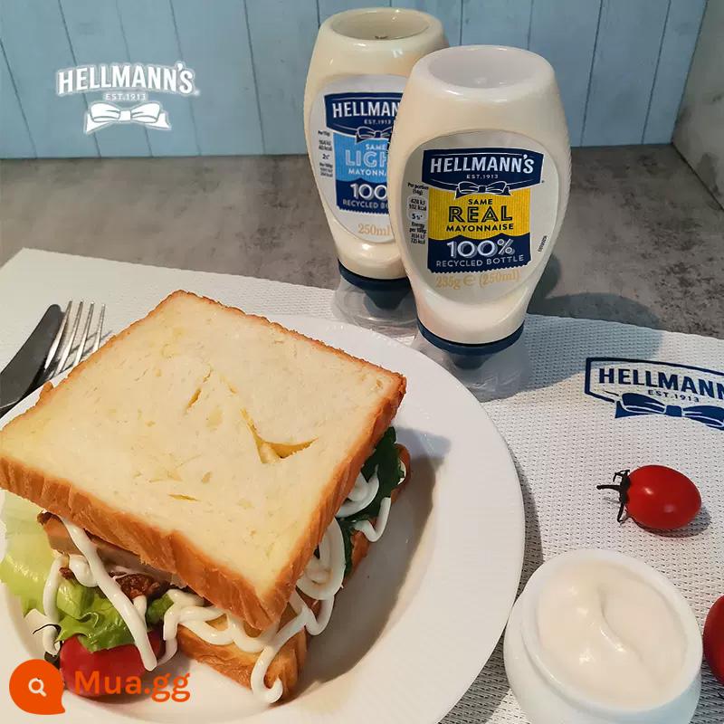 [Big V Live Room] Salad Bánh mì Mayonnaise Hellmanns Sốt Mayonnaise nướng 250ml*2 - Hương vị ban đầu Hellmann 235g + hương vị nhẹ 251g nhóm đầu tiên sử dụng C