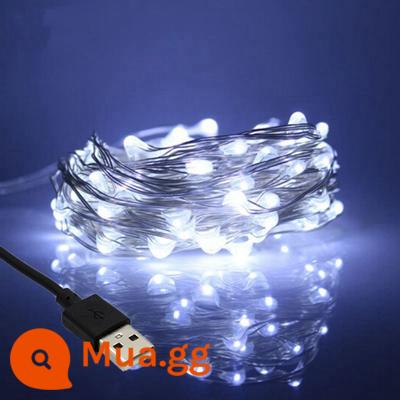 Sạc Di Động 5V Usb Led Dây Đồng Đèn Ngôi Sao Dây Đèn Ký Túc Xá Trang Trí Phòng Chống Thấm Nước Bầu Trời Đầy Sao 2 Mét - Luôn trắng sáng