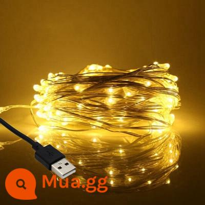 Sạc Di Động 5V Usb Led Dây Đồng Đèn Ngôi Sao Dây Đèn Ký Túc Xá Trang Trí Phòng Chống Thấm Nước Bầu Trời Đầy Sao 2 Mét - Luôn tươi sáng và màu sắc ấm áp