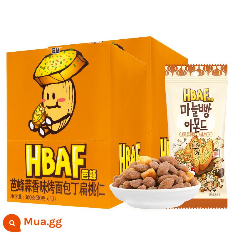 HBAF Barbee Original Tom Farm Hạnh Nhân Kem Mật Ong Hạnh Nhân Mù Tạt Các Loại Hạt Nhập Khẩu Hàn Quốc Hộp 12 Túi - [2 hộp + túi quà] Bánh mì tỏi hạnh nhân 12 túi*2 hộp