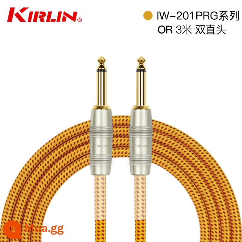 Kirlin Colin Dây Đàn Guitar Đôi Kết Thúc Đàn Guitar Điện Loa Bass Nhạc Cụ Âm Thanh Giảm Tiếng Ồn Cáp 3 6 10 Mét - [Bện chuyên nghiệp] 3 dây đồng màu be nâng cấp IW