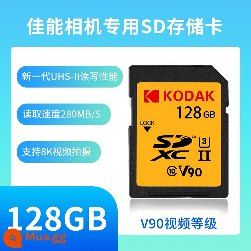 Kodak V90 High -Speed ​​Thẻ bộ nhớ camera Jianeng Thẻ SD Camera đơn 4K Thẻ nhớ nhiếp ảnh chuyên nghiệp - Thẻ nhớ chuyên dụng cho máy ảnh Canon 128GB