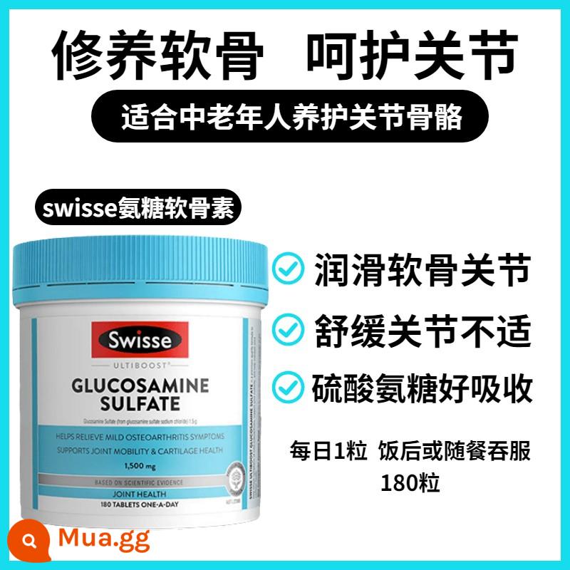 Viên uống canxi glucosamine chondroitin swisse vitamin úc cho người trung niên và người già đau khớp glucose 180 viên - [Bảo vệ sụn khớp] Swisse Glucosamine Chondroitin 180 Viên