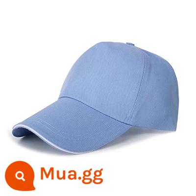 Nón tùy chỉnh in LOGO từ bản đồ tình nguyện đội tình nguyện quảng cáo nón trẻ em thêu nam nữ lưỡi vịt mũ bóng chày - Màu xanh nhạt