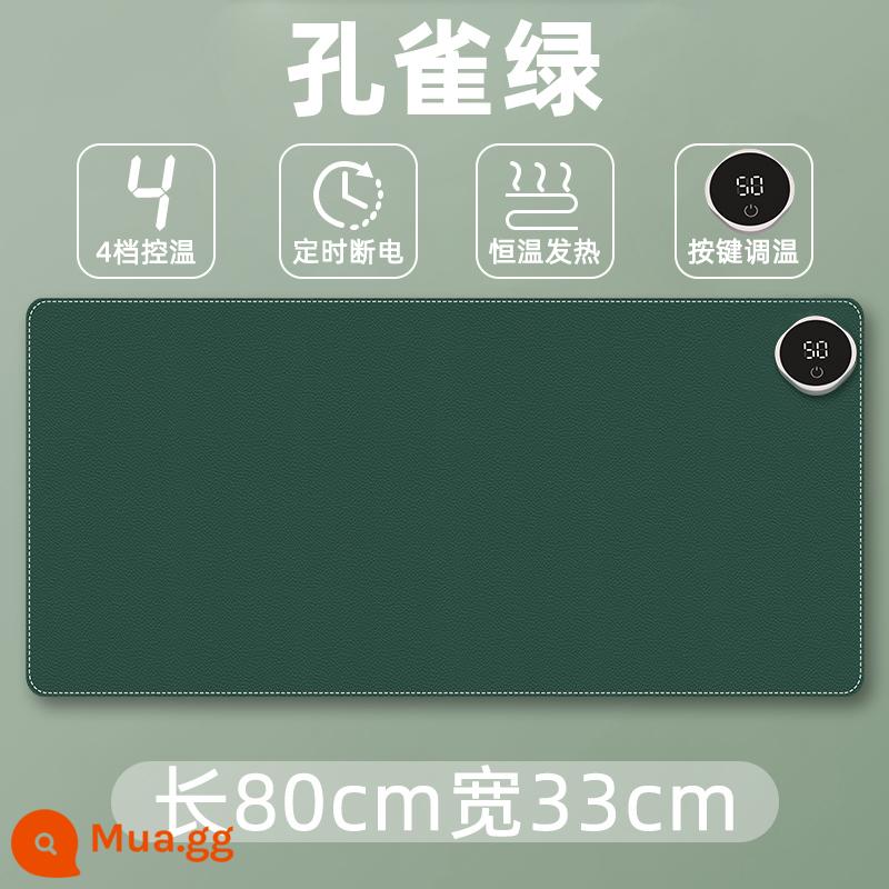 [Chính thức Chính hãng] Tấm lót chuột sưởi ấm Bàn làm việc sưởi ấm cực lớn Tấm lót bàn làm việc văn phòng mùa đông Tấm sưởi ấm tay 1851 - Màu xanh lá cây - Màn hình kỹ thuật số thông minh Pro [80*33] Làm nóng nhanh 3 giây + 4 mức điều chỉnh nhiệt độ
