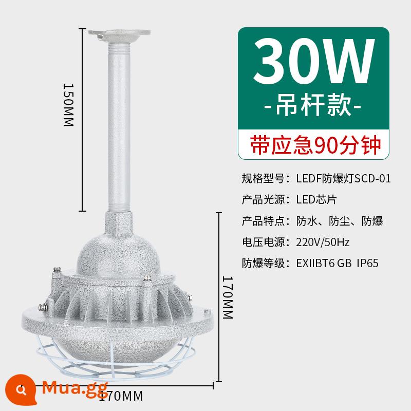 Đèn chống cháy nổ Shen Ce LED50W chống cháy nổ xưởng khẩn cấp nhà kho nhà máy công nghiệp và khai thác đèn trần chiếu sáng - 30W khi khẩn cấp