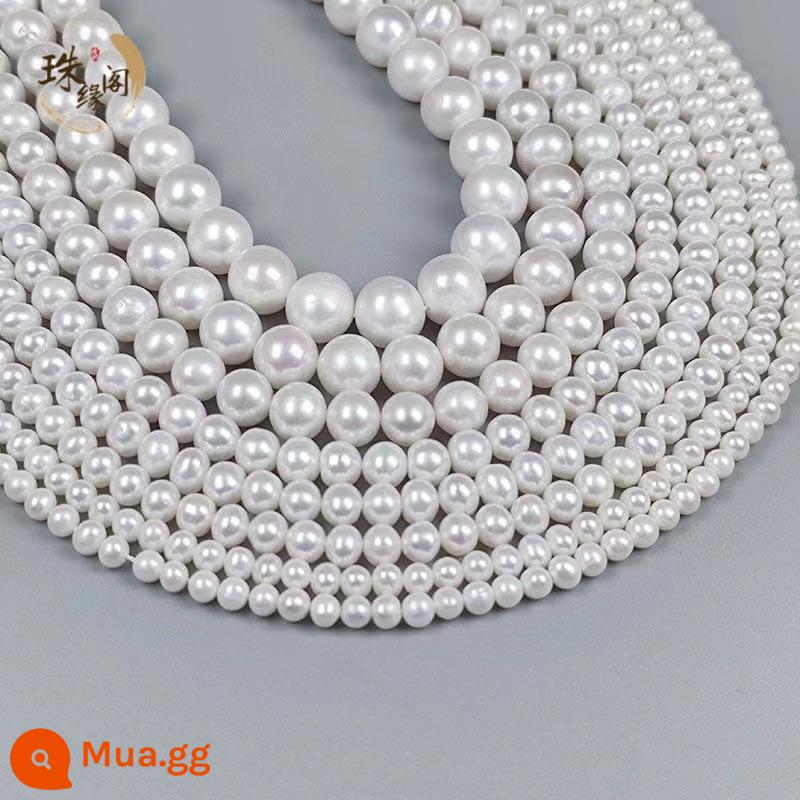 Chuỗi hạt giống cây kê collarwater nước ngọt tự nhiên Vòng cổ nhỏ Vòng cổ Pearl Semi được hoàn thành DIY Vật liệu thủ công DIY - Dây trắng tự nhiên 2-3mm chất lượng cao