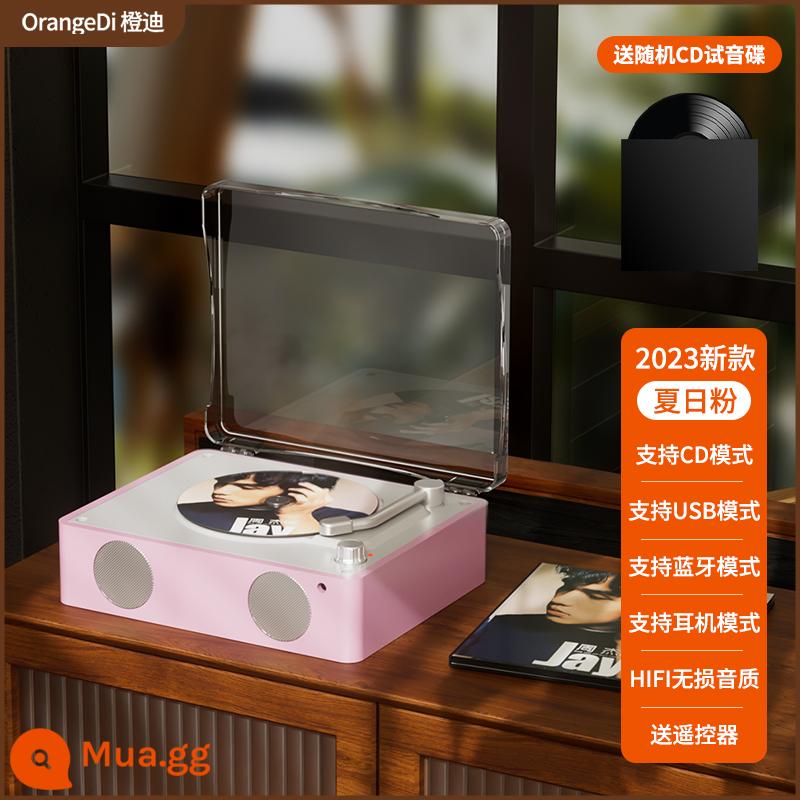 OrangeDi Orange Di retro CD album nhạc loa Bluetooth máy nghe nhạc CD âm thanh di động quà tặng - Chất lượng âm thanh đỉnh cao "Da hồng" HIFI ✅Thiệp chúc mừng điều khiển từ xa bằng đĩa CD miễn phí★Thời lượng pin siêu dài và âm lượng lớn