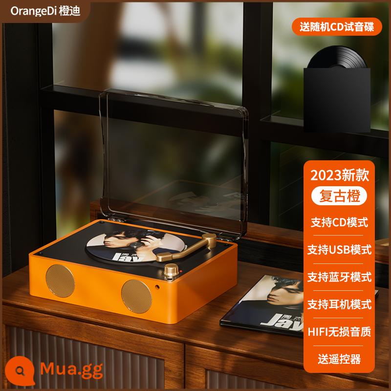 OrangeDi Orange Di retro CD album nhạc loa Bluetooth máy nghe nhạc CD âm thanh di động quà tặng - Chất lượng âm thanh đỉnh cao "Da cam" HIFI ✅Thiệp chúc mừng điều khiển từ xa bằng đĩa CD miễn phí★Thời lượng pin siêu dài và âm lượng lớn