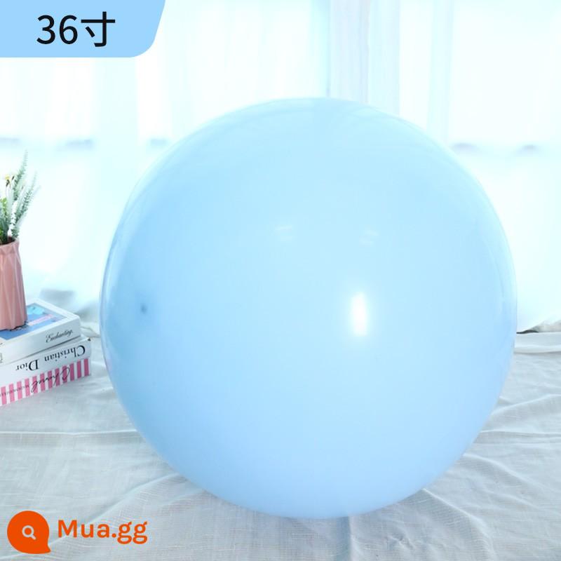 10 inch 18 inch 36 inch cao su màu xanh bóng lớn bóng ánh sáng màu xanh đậm macaron màu xanh kim loại màu xanh bóng trang trí - Macaron xanh 36 inch 5 miếng dài khoảng 80cm sau khi bơm hơi