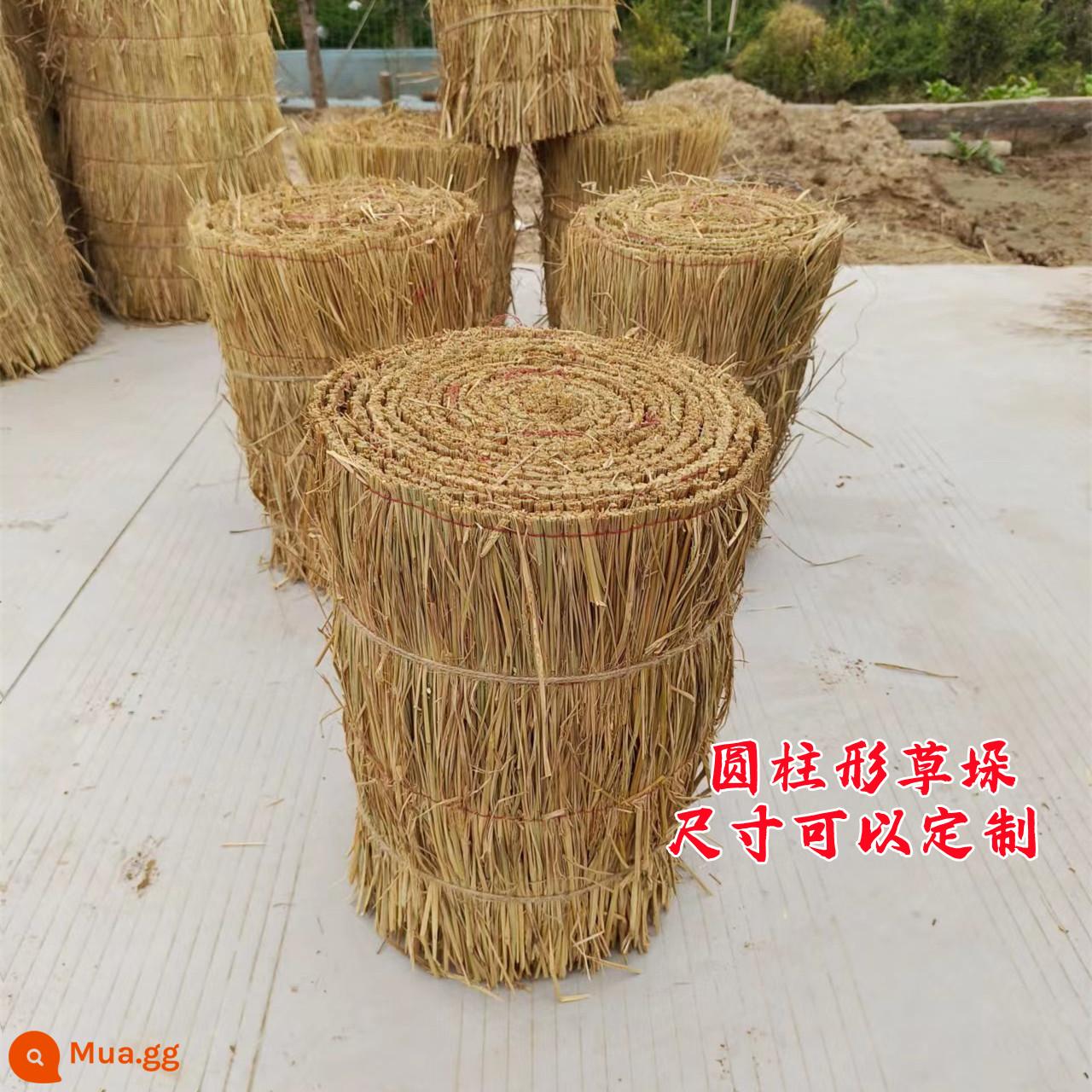 Haystack cỏ gò vuông tròn haystack giải trí trang trại rơm trang trí đống cỏ khô phân chụp đạo cụ rơm khô - Hình trụ 40 * 40 [đường kính * chiều cao] cm