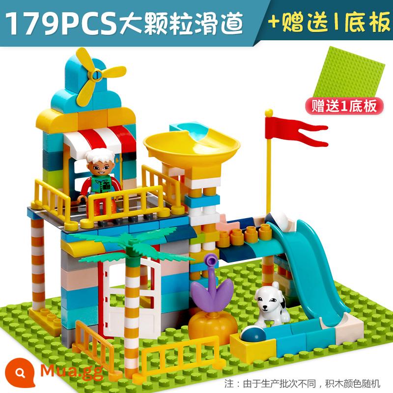 Trẻ Em Lego Khối Xây Bàn Lớn Hạt Trượt Xếp Hình Cho Bé Trai Và Bé Gái Đồ Chơi Số Lượng Lớn Trọng Lượng - 179 hạt + 1 lưỡi dao