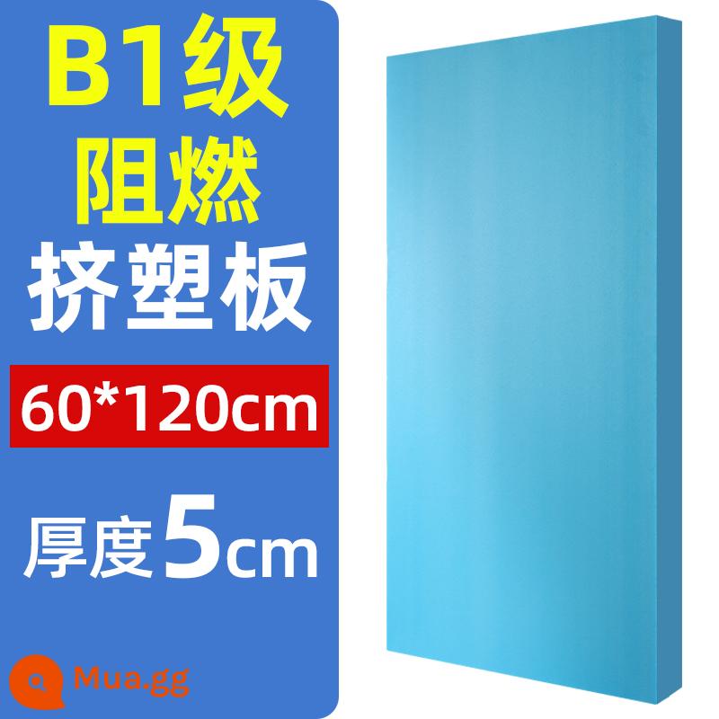 Tấm ép đùn tấm cách nhiệt xps nhà kính mật độ cao hàng đầu 1 cm cấp độ b1 sưởi ấm sàn chống cháy tấm xốp cách nhiệt chống cháy - [Chất chống cháy B1 mới nâng cấp] dày 5cm 60×120cm (0,72 vuông)