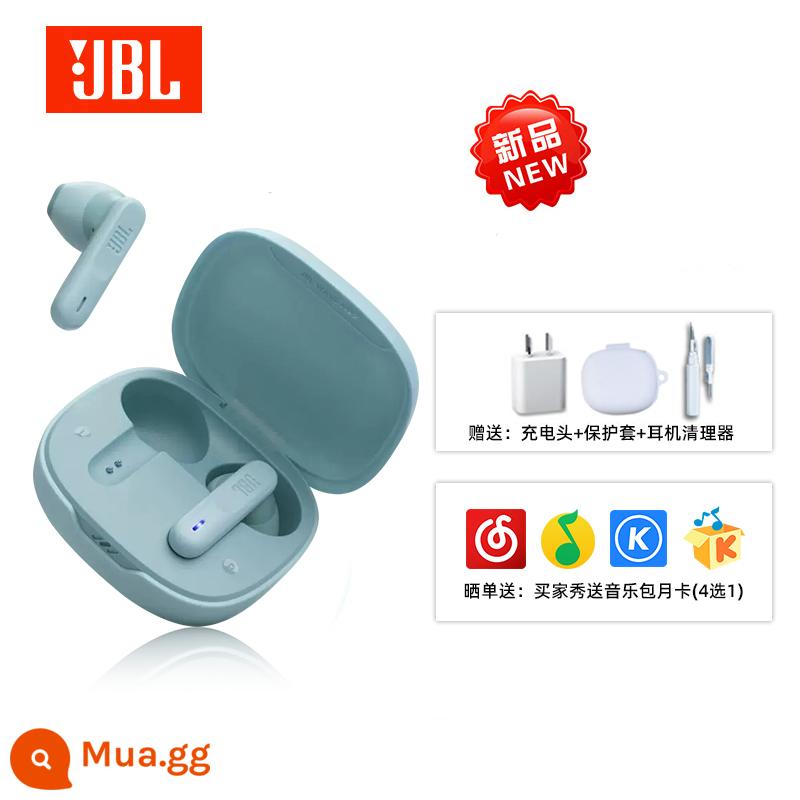 JBL W FLEX Tai nghe Bluetooth chính hãng tai nghe thể thao không dây chống nước thời lượng pin cao cuộc gọi giảm tiếng ồn nút tai mới - màu xanh lá