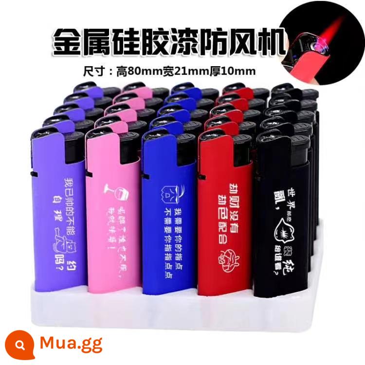 Bánh cát dùng một lần tùy chỉnh nhẹ Xây dựng logo kim loại LIFTER VĂN PHÒNG GIẢI QUYẾT WINDPROOF - Vỏ Sắt Silicon [Chống Gió] Mụn Đầu Đen 18